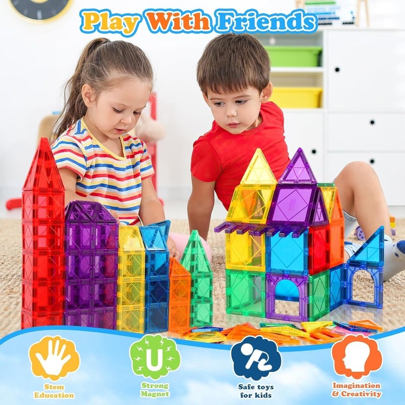 Magna-Tiles 3D Magnetic Building Blocks Tiles STEM Learning Construction Toys