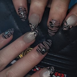 Hopi Gyaru [Handmade Nail Tips] Magnet Gel Artist Recommendation - Short Oval / 호피갸루[수제네일팁]자석젤작가추천 - 숏 오벌