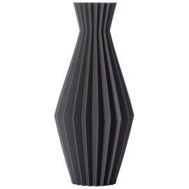 3D Vase Daria Decorative Vase L 30 cm Floor Vase Vase Pampas Grass Dried Flowers (Dark Grey)