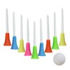 Bliceon 50pcs Golf Tees, Plastic Rubber Cushion Top Long Tees,
