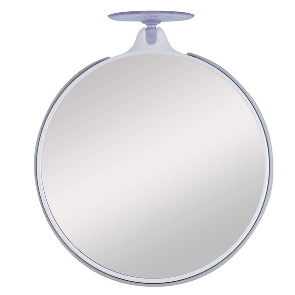 Zadro Espejo de Maquillaje de Doble Cara 10X/5X de Aumento Compacto, Ligero, portátil, con Ventosa, acrílico Transparente, Gris/Blanco
