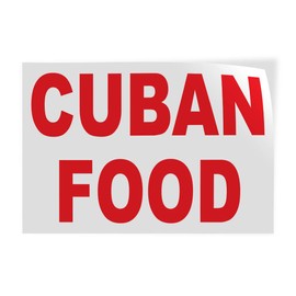 Decal Stickers Multiple Sizes Cuban Food Red Bar Restaurant Truck Industrial Vinyl Safety Sign Label Restaurant & Food 36x24Inches