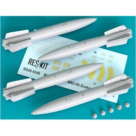 RSK48-0346 1/48 Mk.82 500lb Bomb BSU-86 Snake Eye 2 Fin Air Force 4 Pieces Plastic Model Parts
