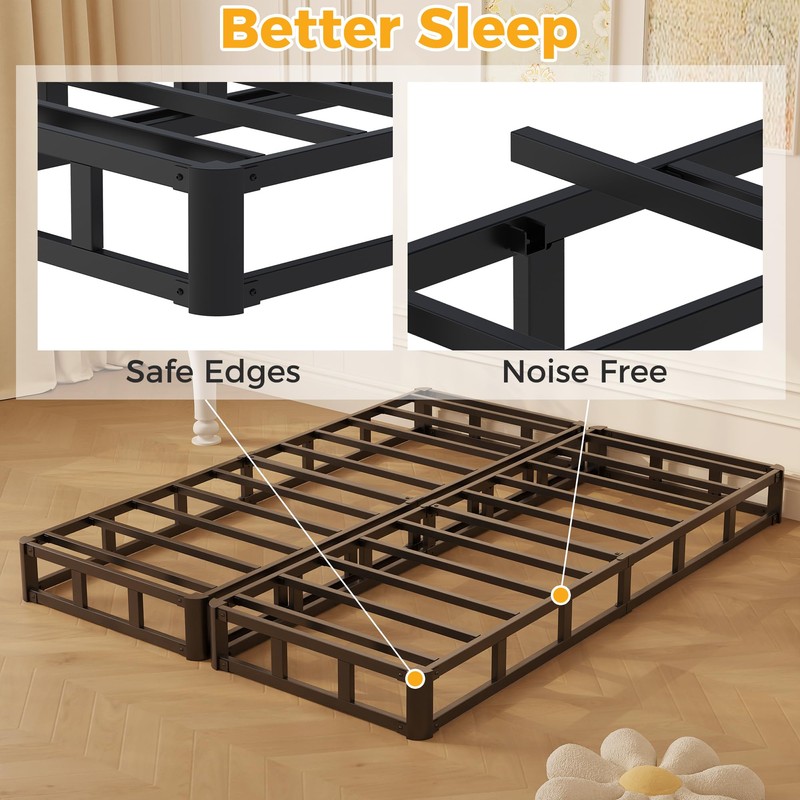 Split King Box Spring 3 Inch Low Profile Heavy Duty