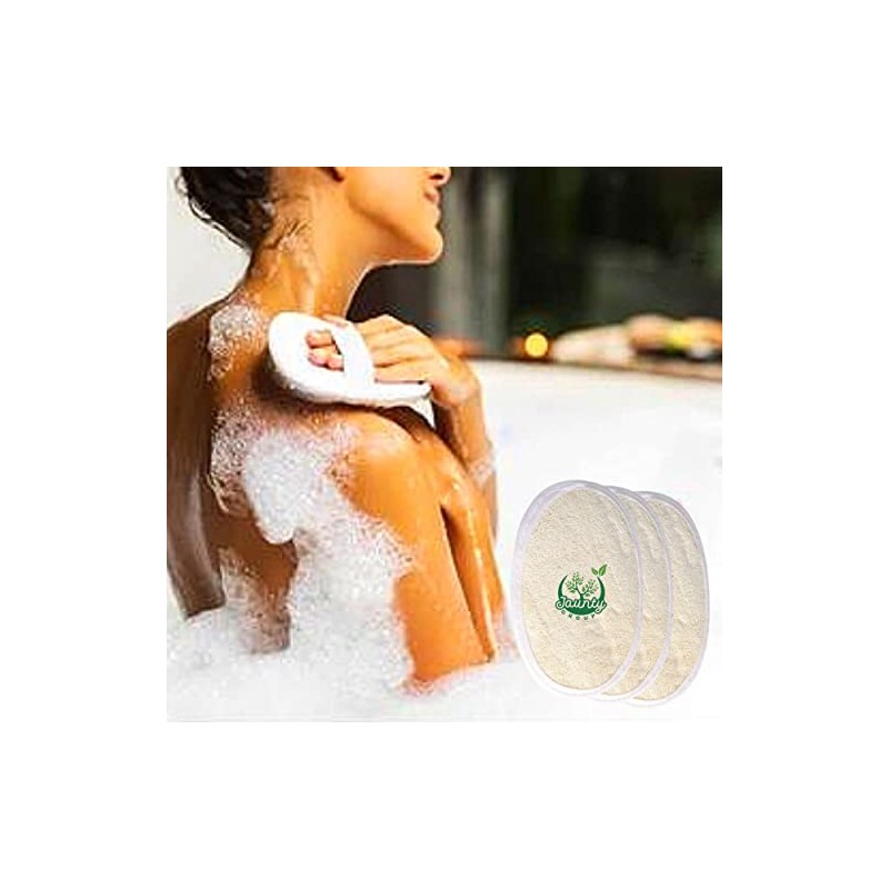 Jaunty Natural Loofah (Paquete de 5) Esponja Exfoliante Corporal Hecha