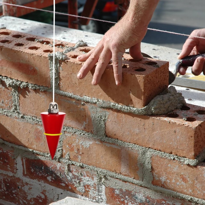 Veemoon Builder Plumb Bob and Line Set, Vertical Plumb Bob