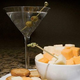 AILEXI Cocktail Sticks 100 Counts Wooden Toothpicks Party Supplies frill finger food fruits sandwich nibbles - Bamboo Knotted