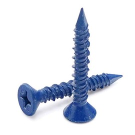 3/16 Tapcon Style Concrete Screws Phillips Flat Head Concrete Screws to Anchor Masonry, Block & Brick 3/16" x 2-1/4" Qty 100