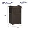 Suncast 33 Gallon Commercial Outdoor Trashcan Hideaway with Lid for
