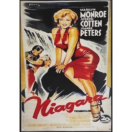 KUSTOM ART Niagara Marilyn Monroe Film Series Poster Print on Wood 30 x 21 cm