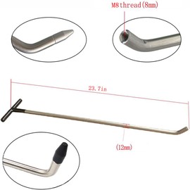 Houshan Paintless Dent Repair Tools 1 Pieces of Dent Removal Rods with Awl Head Dent Hail Repair Tools Paintless Dent Removal Kit Car Auto Body Dent Removal of Hail Dents and Door Ding (17 PCS)