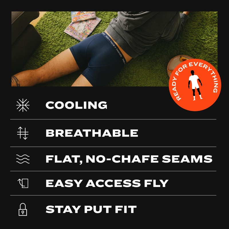 Pair of Thieves Super Fit Men’s Trunks 3 Pack, Black/Grey,