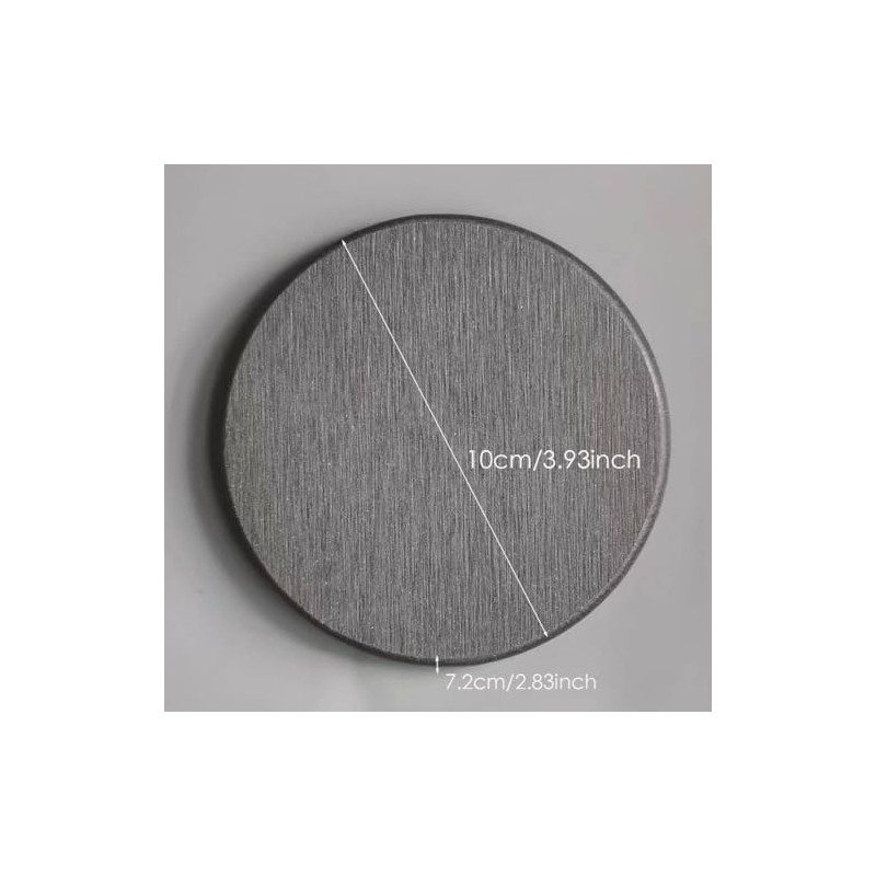 Diatomaceous Earth Coaster, Black, 1 Piece (Non-Asbestos Tested), Water Absorbent,