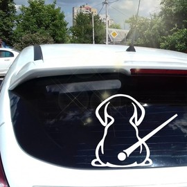 Reflective White Rear Wiper Decal Dog Stickers for Cars Funny Dog Moving Tail Wiper Decals Windshield Wiper Animal Stickers Car Styling Window Wiper Decals Tags for Rear Vehicle Wipers