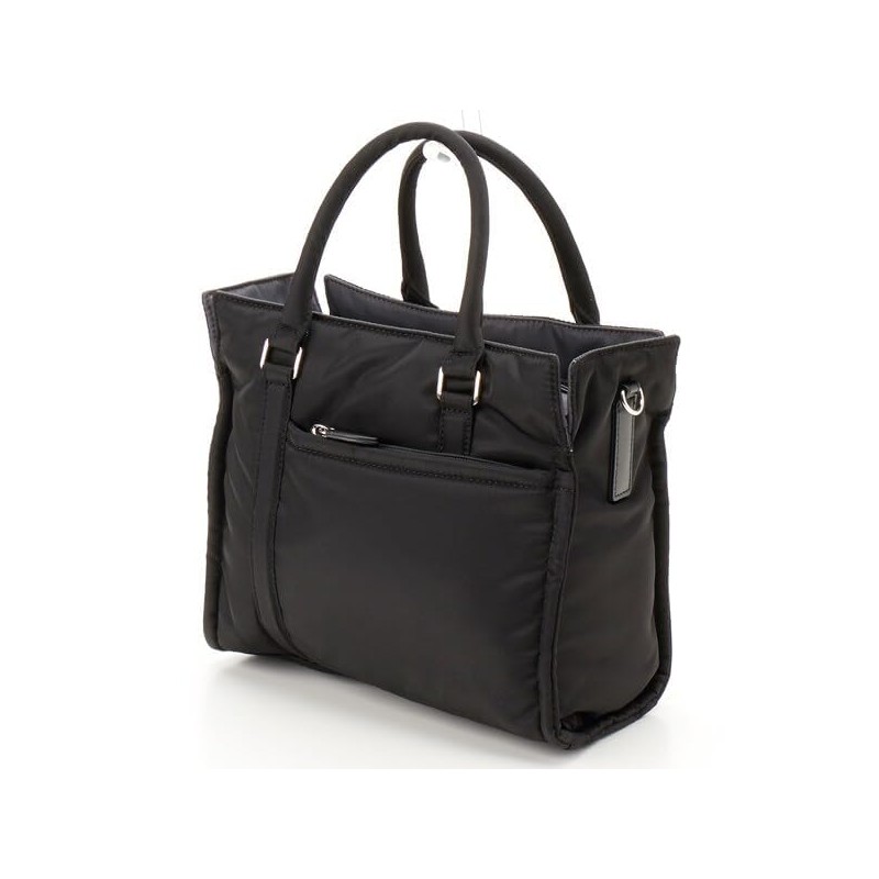 Isaac Twill Nylon Square Tote Bag, S Size, beige (21),
