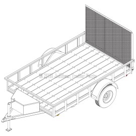 Johnson Trailer Parts 6′ x 10′ Utility Trailer Plans – 3,500 lb Capacity | Trailer Blueprints