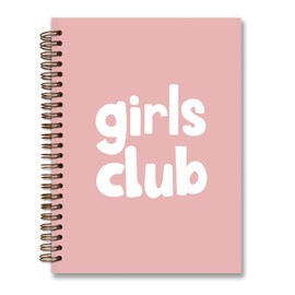 Dejfel Pink Preppy Notebook,Preppy Journal, Girly Notebook,Preppy Gifts for Women,Pink Office Supplies,Preppy Office Supplies,Spiral Notebook 5.5x8.3 Inch