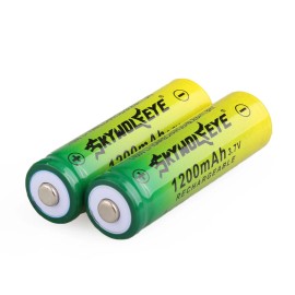 Skywolfeye 2pcs SkyWolfEye 14500 Battery 3.7V 1200mAh Rechargeable Batteries Cell USA