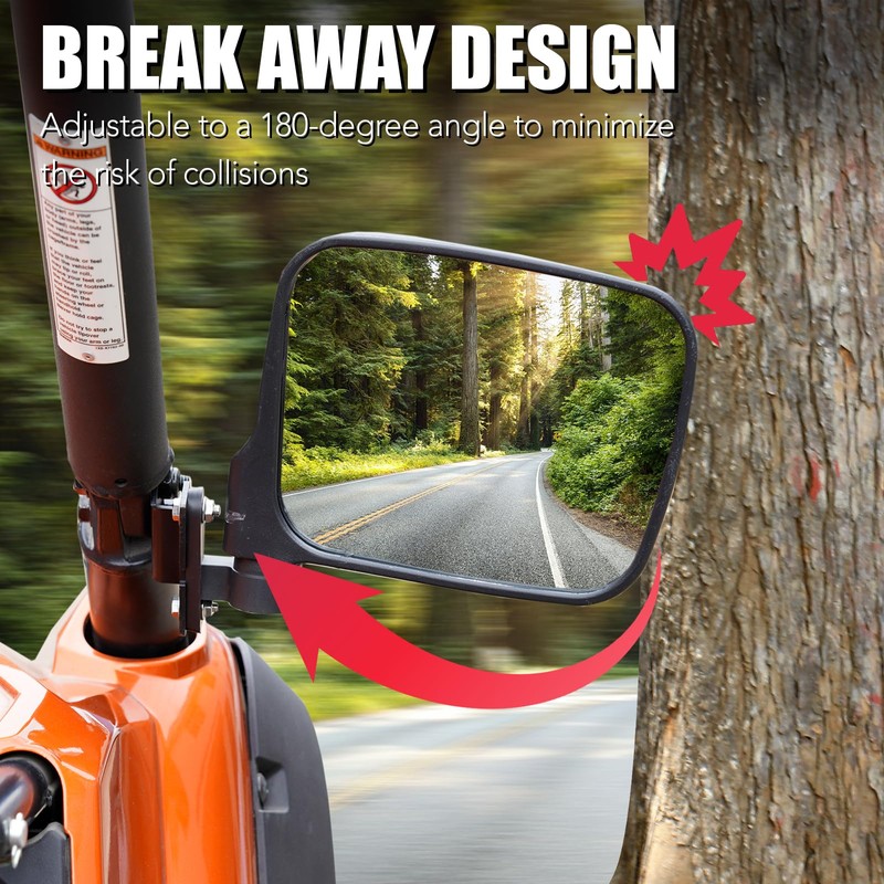 Side Mirrors and Center Rear View Mirror Kit for Yamaha