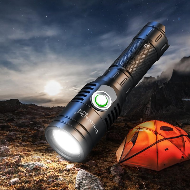 UniqueFire Portable Tactical Mini Flashlight, 1602 3 Modes LED Flashlight