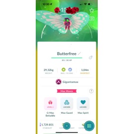 Shiny Butterfree Gigantamax - Tr-de 20k stardust