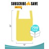 APQ Supply Yellow T-Shirt Bags, 12 x 6 x 22