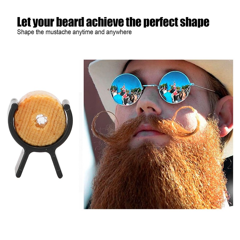 Handlebar Curly Beard Shaping, Mustache Styling Template, 1 Pair Mustache