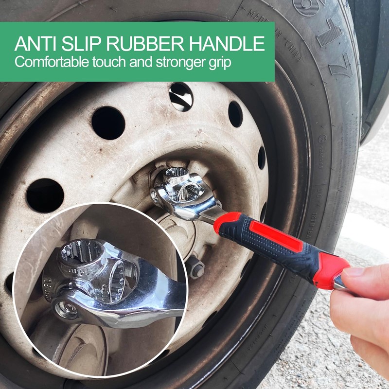 Chiluxendo Socket Spanner, 48 in 1 Multifunctional Spanner Rotating Head,