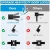 Plustool 6 Pack Matte Black Door Handles, Passage Door Levers