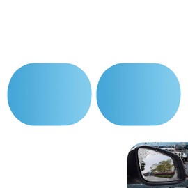 yorpyep Rearview Rainproof Film, Oval Rearview Mirror Anti-reflective Anti-fog Protective Film, Self-adhesive High-definition Vision Nano-coating Sticker, for Most Cars Trucks (Blue)