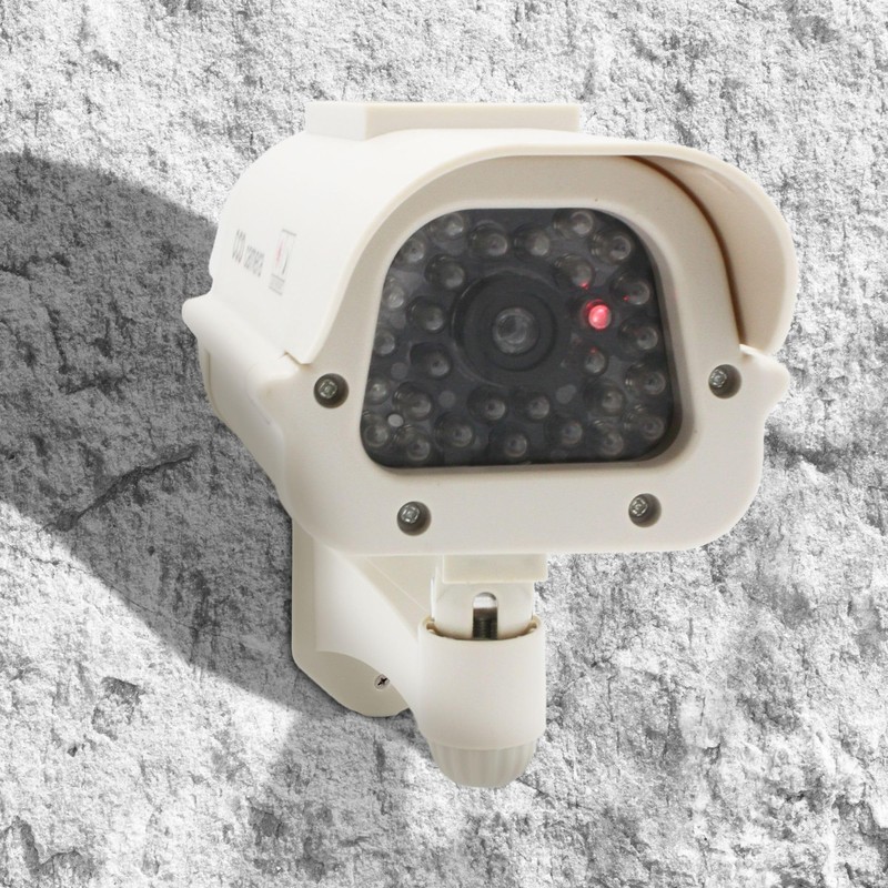 FISHTEC Dummy Camera Outdoor - Dummy Camera Deterrent with Red