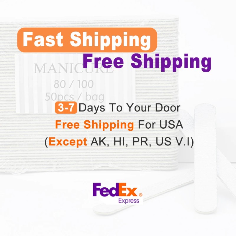 US Warehouse Delivery 5000pcs/case Double Disposable Wooden Nail File 80/100color: