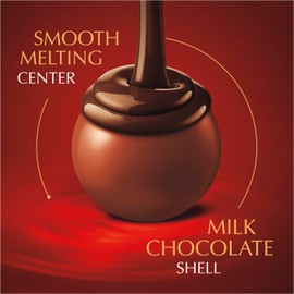 Lindt LINDOR Double Chocolate Milk Chocolate Candy Truffles, Milk Chocolate with Smooth, Melting Truffle Center, 5.1 oz. Bag