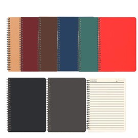 TAZQINCO 8 Packs 8 COLORS A5 Lined Spiral Notebook with Kraft Cover, Back to School Softcover Spiral Journal Notebook 8.3 "x 5.8", Sketch Pad for Drawing, Writing, Note Taking Travel Memo Notepads, 60 Sheets 120 Pages