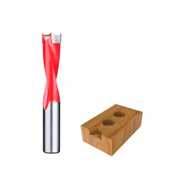 HUHAO Tipped Brad Point Brong Bit Dowel Drill Bits 11mm Dia x 70mm Long x 10mm Shank,Carbide Tipped Boring Bit for Hinge and Screw,Matched Replacement Bits for Hinge Boring Machine,Left Hand Rotation