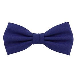TigerTie - Men's Plain Bow Tie Size 29 to 50 cm Neck Circumference Adjustable + Storage Box, royal
