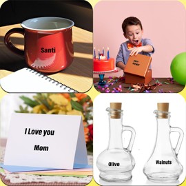 Llewyn 1550 Pieces 10 Sheets Letter Stickers,Vinyl Mailbox Numbers Alphabet Stickers,Self Adhesive Waterproof Decals for Mailbox,Bulletin Board,Window,Door,Sign,Address Number(0.5Inch Black)