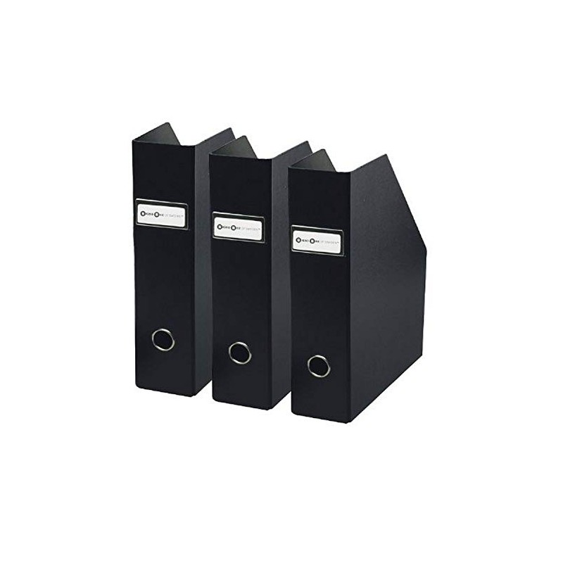 Bigso Fiona 3 Piece Fiberboard Upright Magazine Storage Boxes |