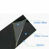 RONTCOS 6pcs Gloss Black Pillar Post Door Window Trim Cover