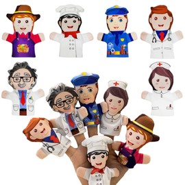 6 PCS Finger Puppets, Finger Puppets for Babies, Mini Plush Figures Set, Cute Hands Toys, Nursery Rhyme Puppets for Show, Party, Playtime, Baby Party Bag Fillers for Boys and Girls