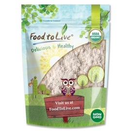 Food to Live Organic Whole Grain Buckwheat Flour Blend, 4 Pounds - A Custom Mix of Organic Buckwheat Flour and Organic Oat Flour, Non-GMO, Fine Meal, Vegan, Bulk. All Purpose Flour. Great for Baking