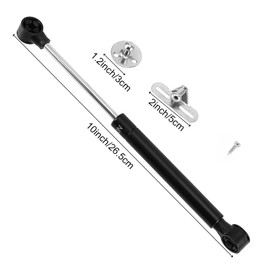 Hydraulic Support Cabinet Hinge, ZEONHAK 12 PCS, 100 N Soft Close Gas Strut Lift Support Cabinet Hinges with 50 Mounting for Kitchen, Cabinet, Cupboard, Black