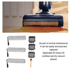 Fockety Cepillo Principal de Repuesto para S5, Rodillo de Cepillo de Repuesto y Filtro de Vacío S5, Rodillo de Cepillo Piezas de Repuesto para Aspiradora con Cepillo de