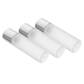 FRCOLOR 3pcs Refillable Cosmetic Bottles with Thickened Electroplated Caps Leak Empty Travel Lotion Containers Portable Toiletry Dispensers for Shampoo Care