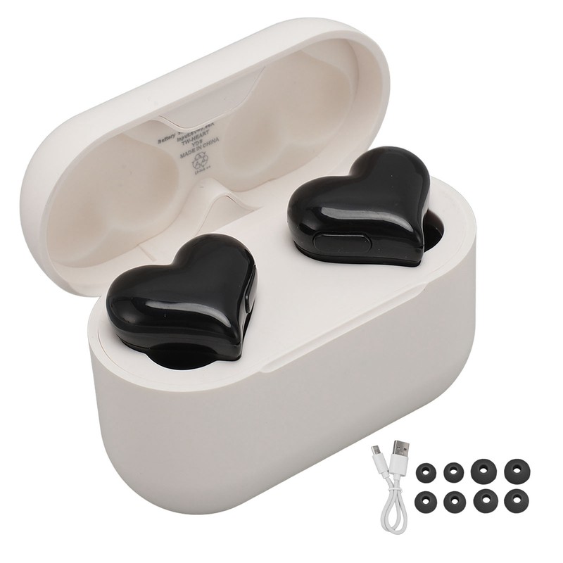 Heart Shaped Wireless Earbuds HIFI Stereo Sound Waterproof Bluetooth 5.3