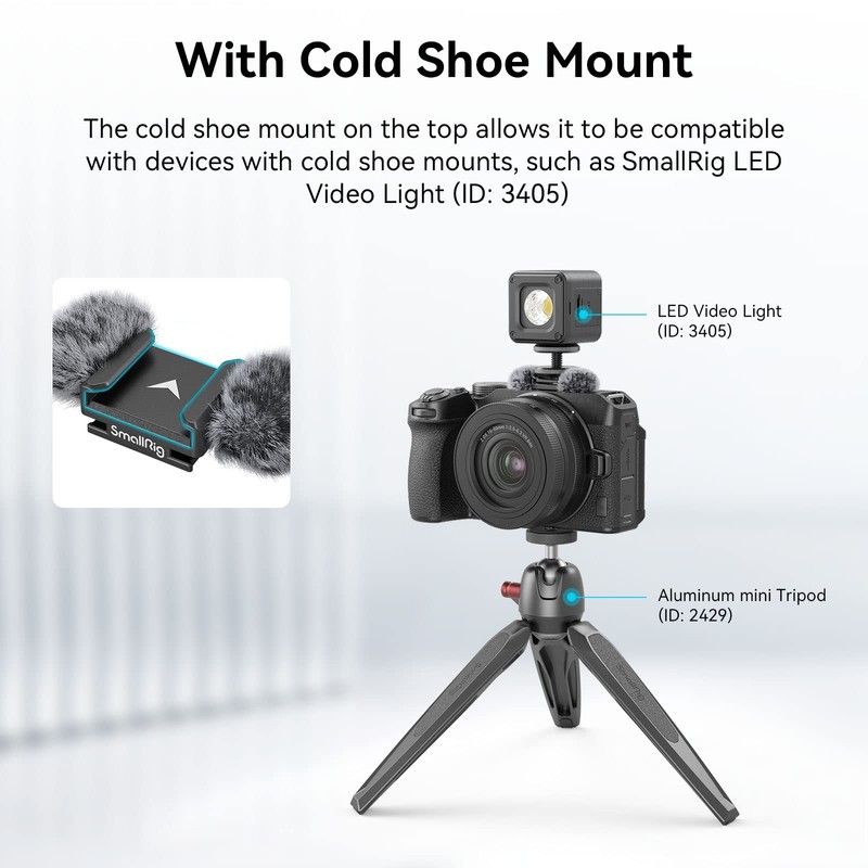 SMALLRIG Windshield with Cold Shoe Adapter for Nikon Z 30