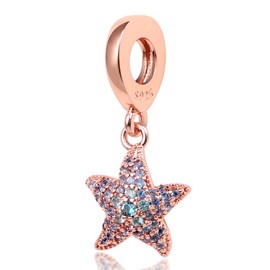 LONGLUCK - Abalorio de plata de ley 925 para pulseras y collares, abalorios, joyas, regalo del día de la madre para mujeres, Plata esterlina, Circonita cúbica