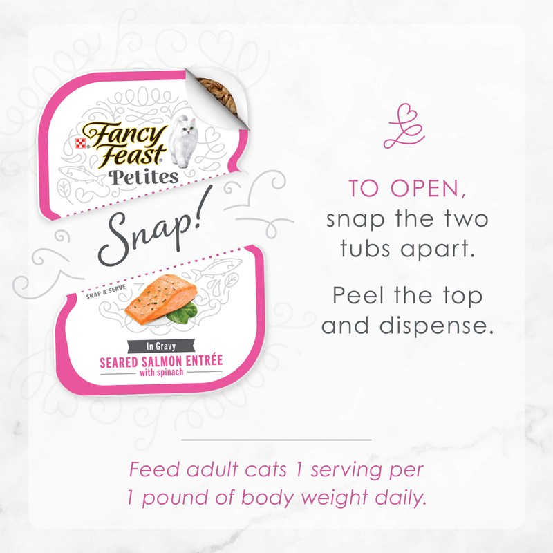 Purina Fancy Feast Petites Seared Salmon Entree With Spinach in