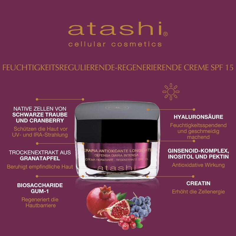 Atashi Antioxidant | Regenerating Moisturising Day Cream SPF 15 |