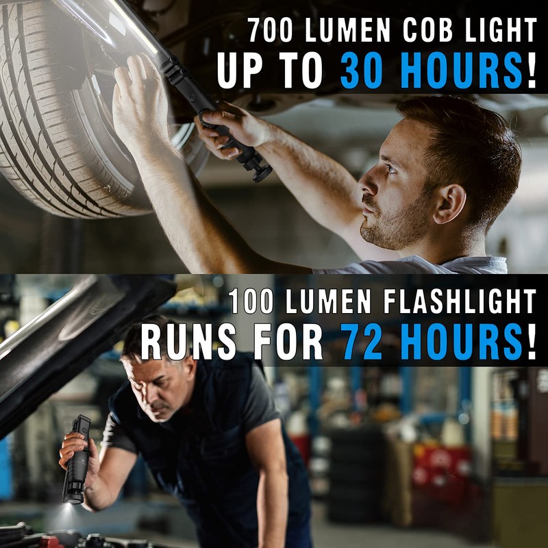 Dr. Prepare LED Work Light, 700 Lumens Foldable Rechargeable Work